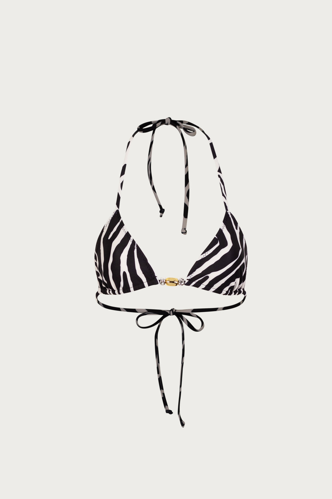 Stone Beaded Triangle Top (Zebra)