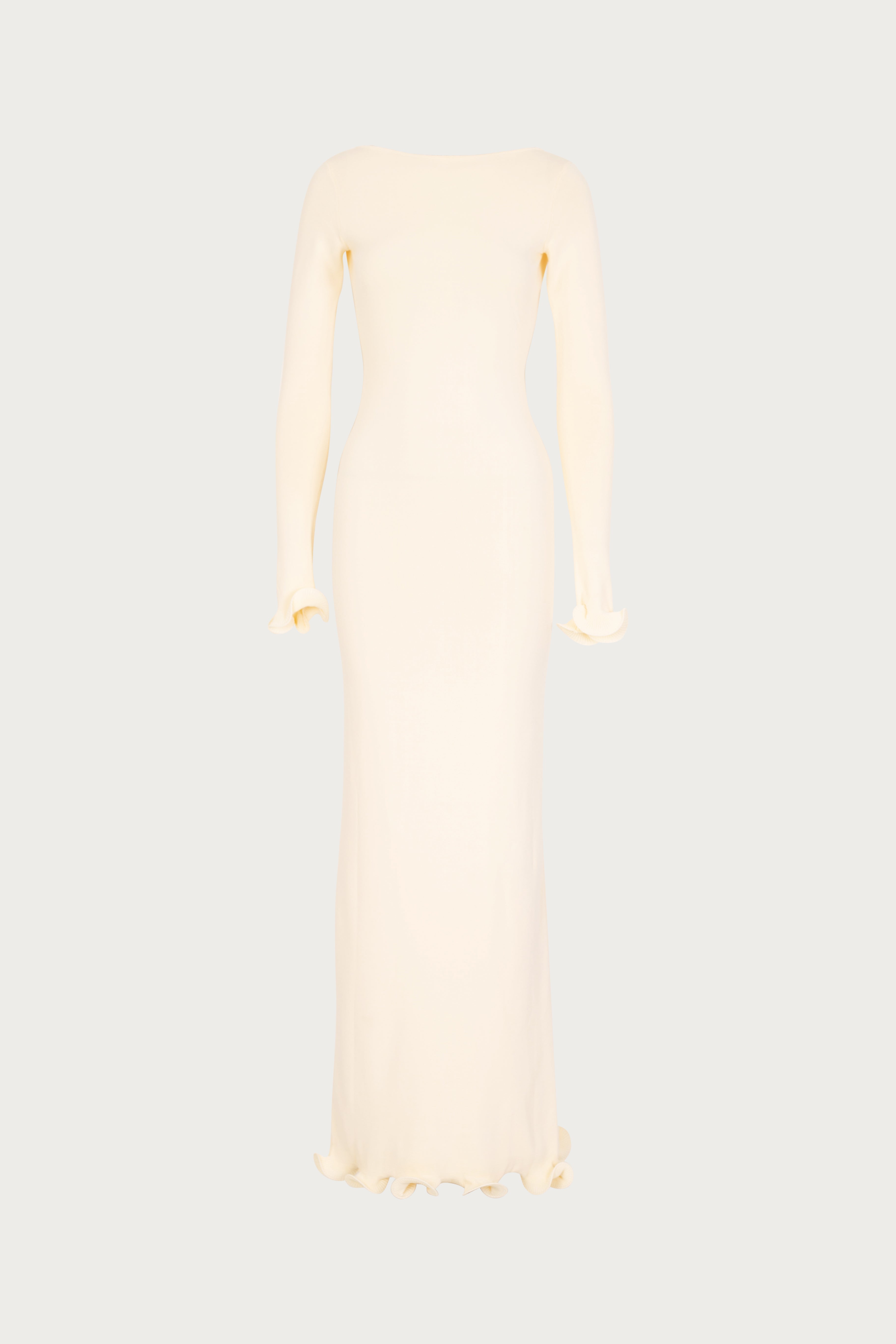 SAME Ruffle Hem Maxi Dress | Cream | Women's Maxi Dress