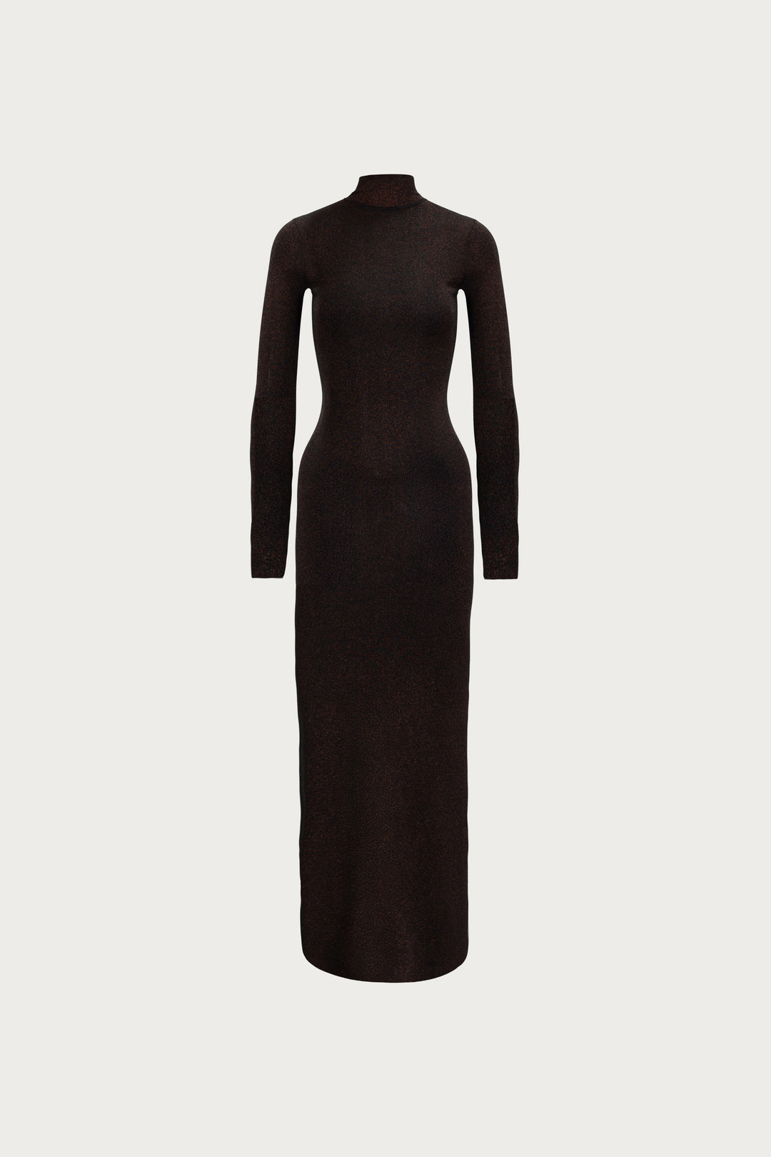 Shimmer Mockneck Dress (Black)