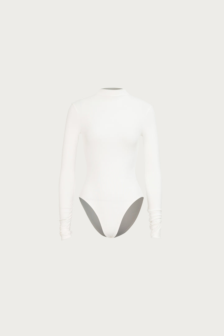 Long Sleeve Bodysuit (White)
