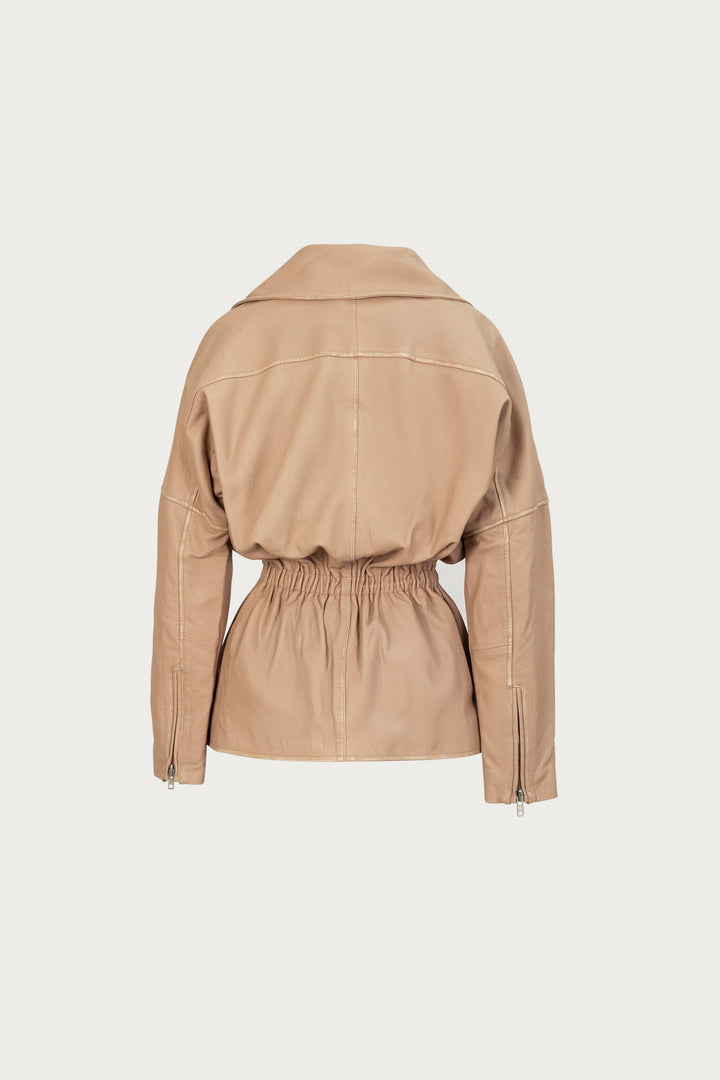 The Leather Parka (Taupe)