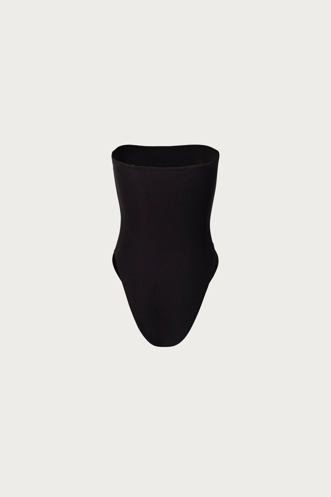 Strapless One Piece (Faux Suede Black)