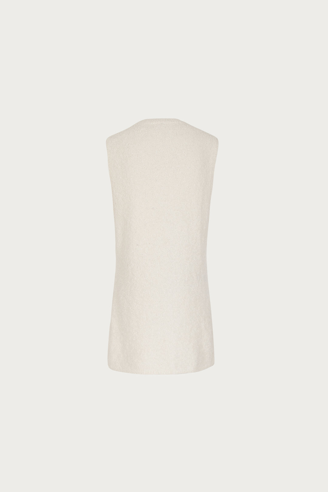 Sleeveless Knit Mini Dress (White Bouclé)