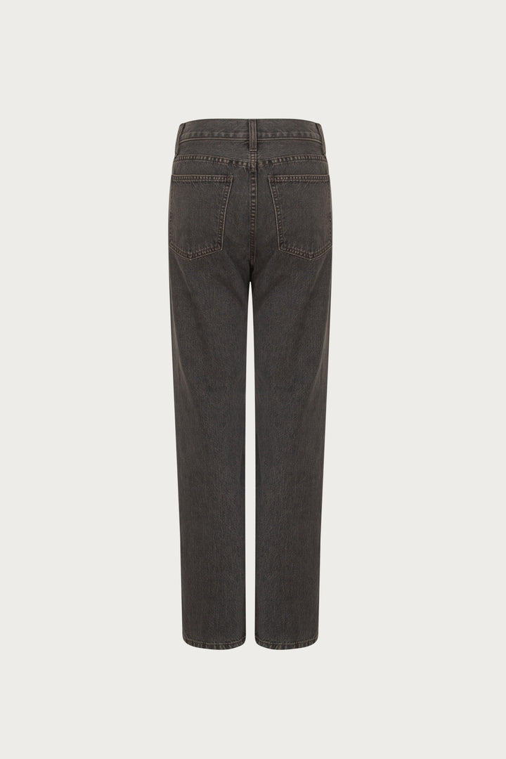 The Straight Ankle Jean (Stone Black)
