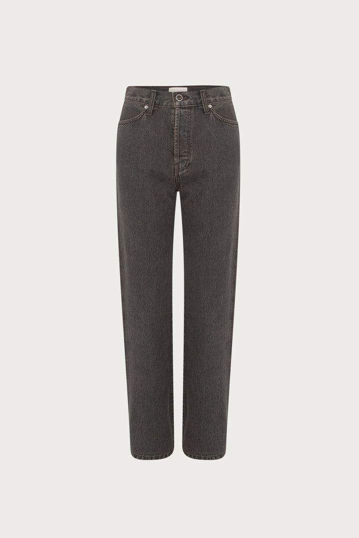 The Straight Ankle Jean (Stone Black)