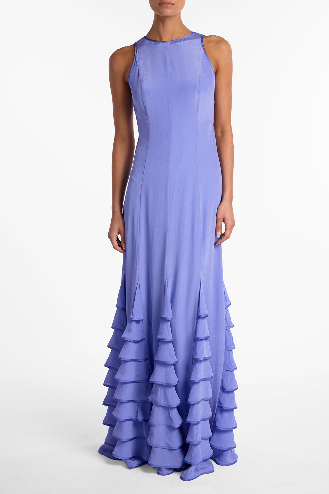SAME Tiered Chiffon Gown | Periwinkle | Women's Maxi Dress SAME Tiered Chiffon Gown | Periwinkle | Women's Maxi Dress