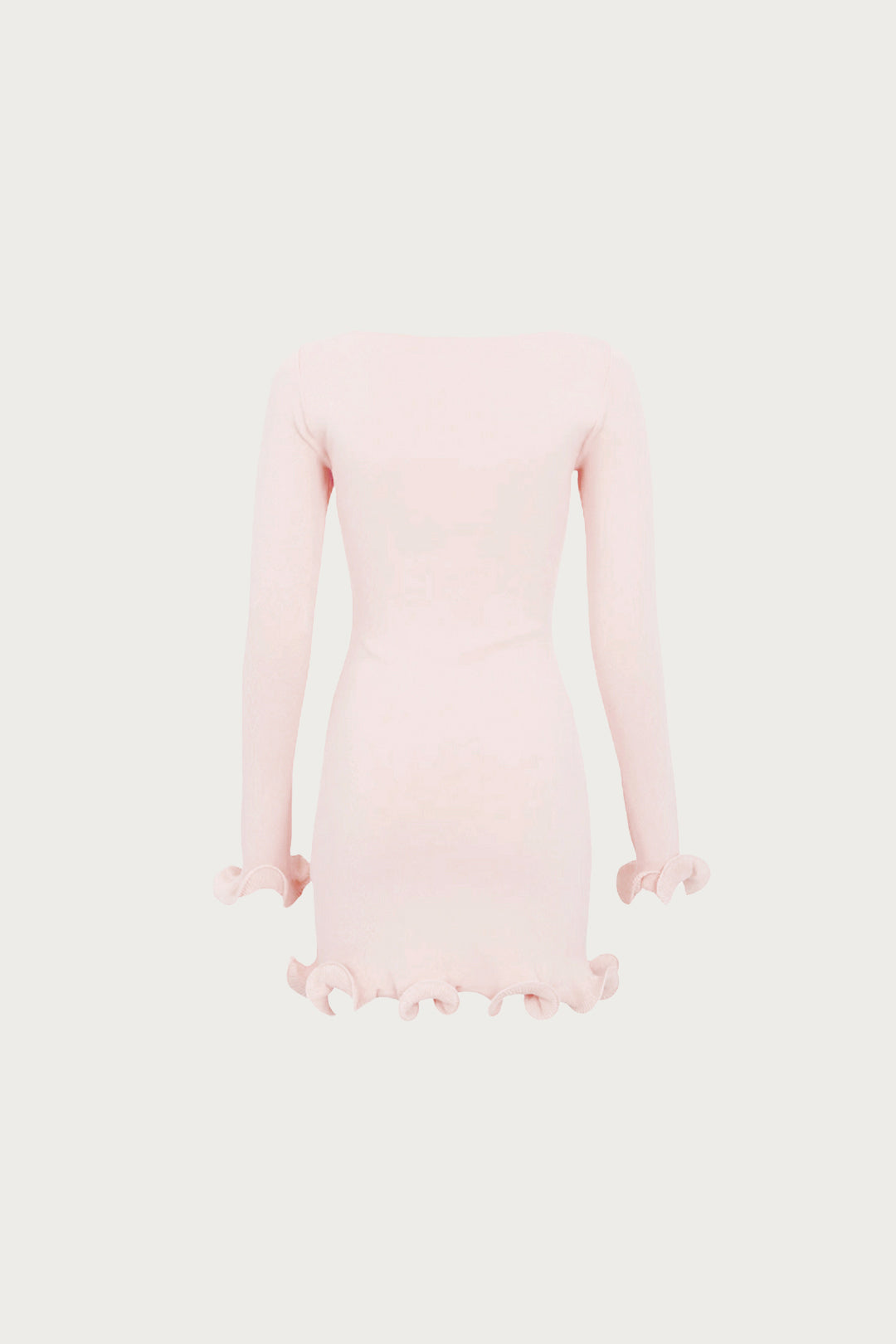 SAME Ruffle Hem Mini Dress | Pale Pink | Women's Knit Dress SAME Ruffle Hem Mini Dress | Pale Pink | Women's Knit Dress