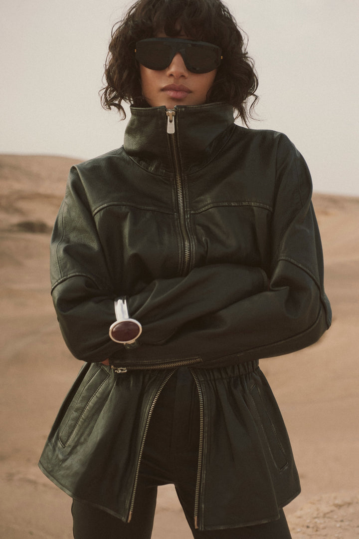 The Leather Parka (Black)