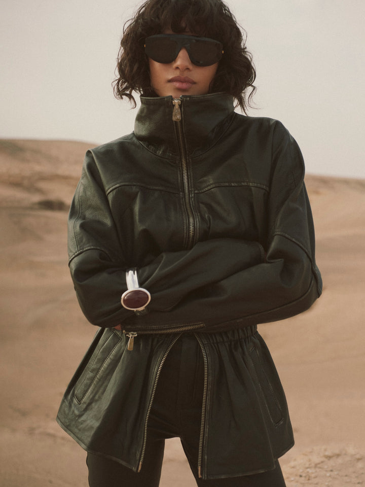 The Leather Parka (Black)