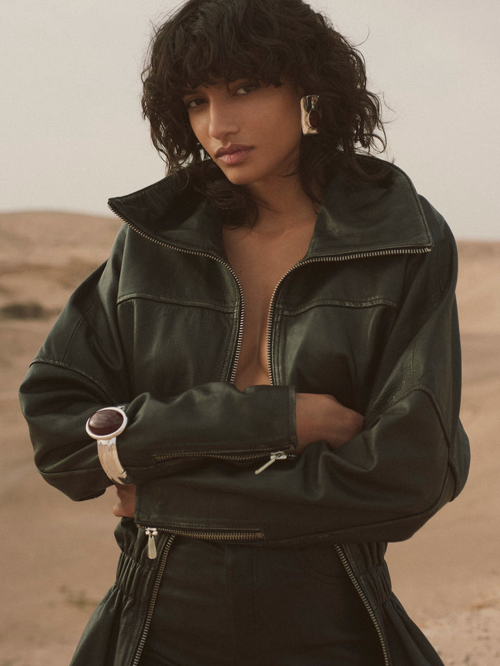 The Leather Parka (Black)