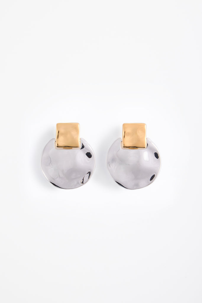SAME Los Angeles Hammer Two Tone Earring (Silver/Gold)