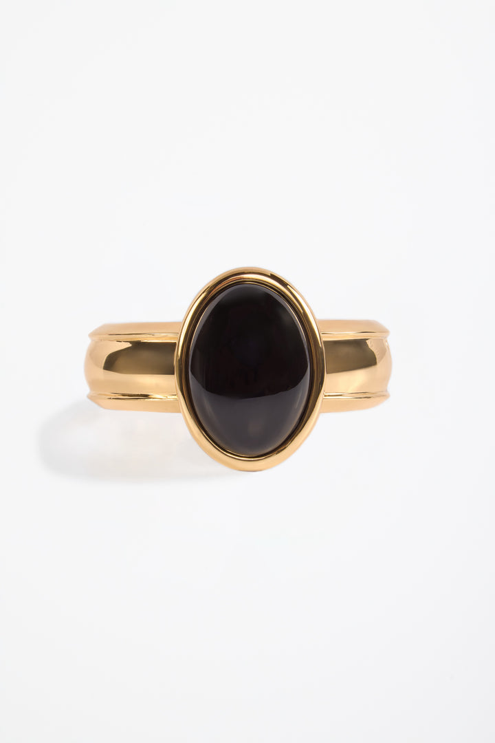 Stone Cuff (Gold/Black)