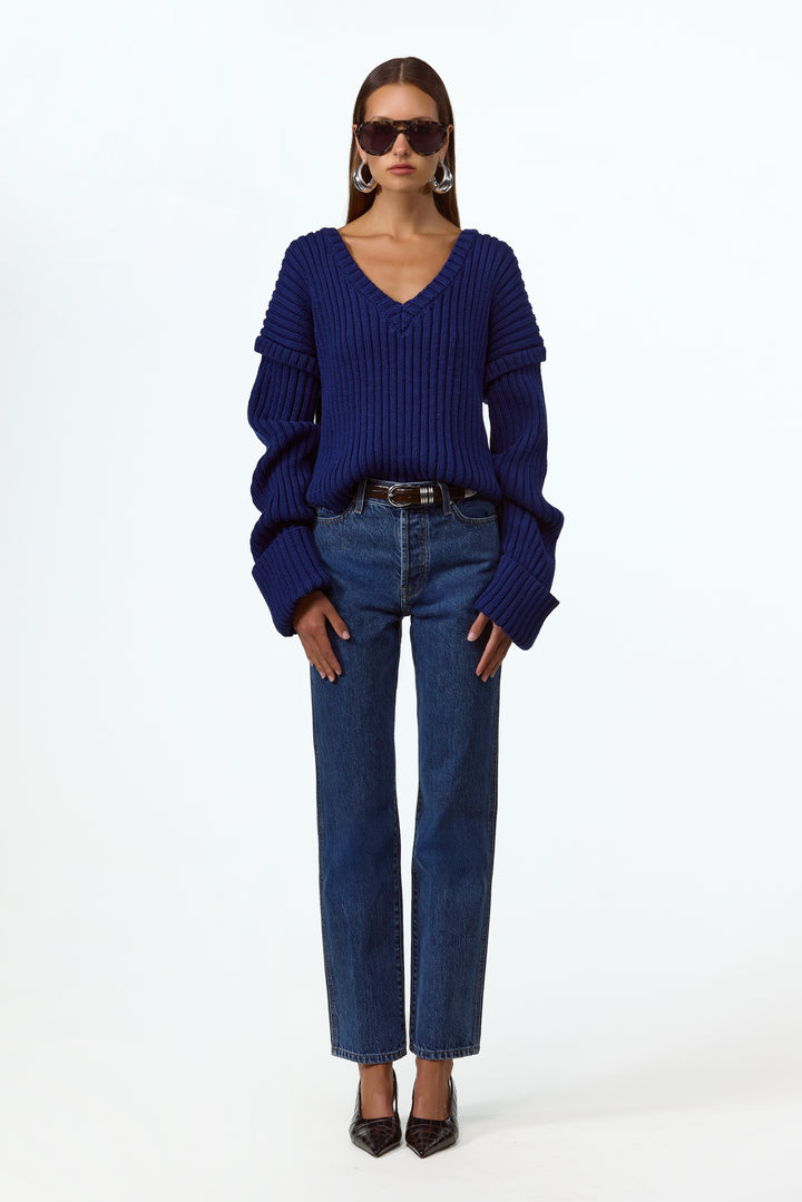 The Straight Ankle Jean (Vintage Dark)