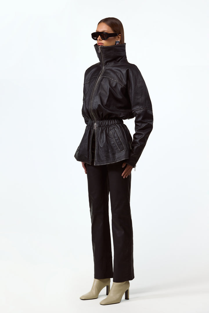 The Leather Parka (Black)