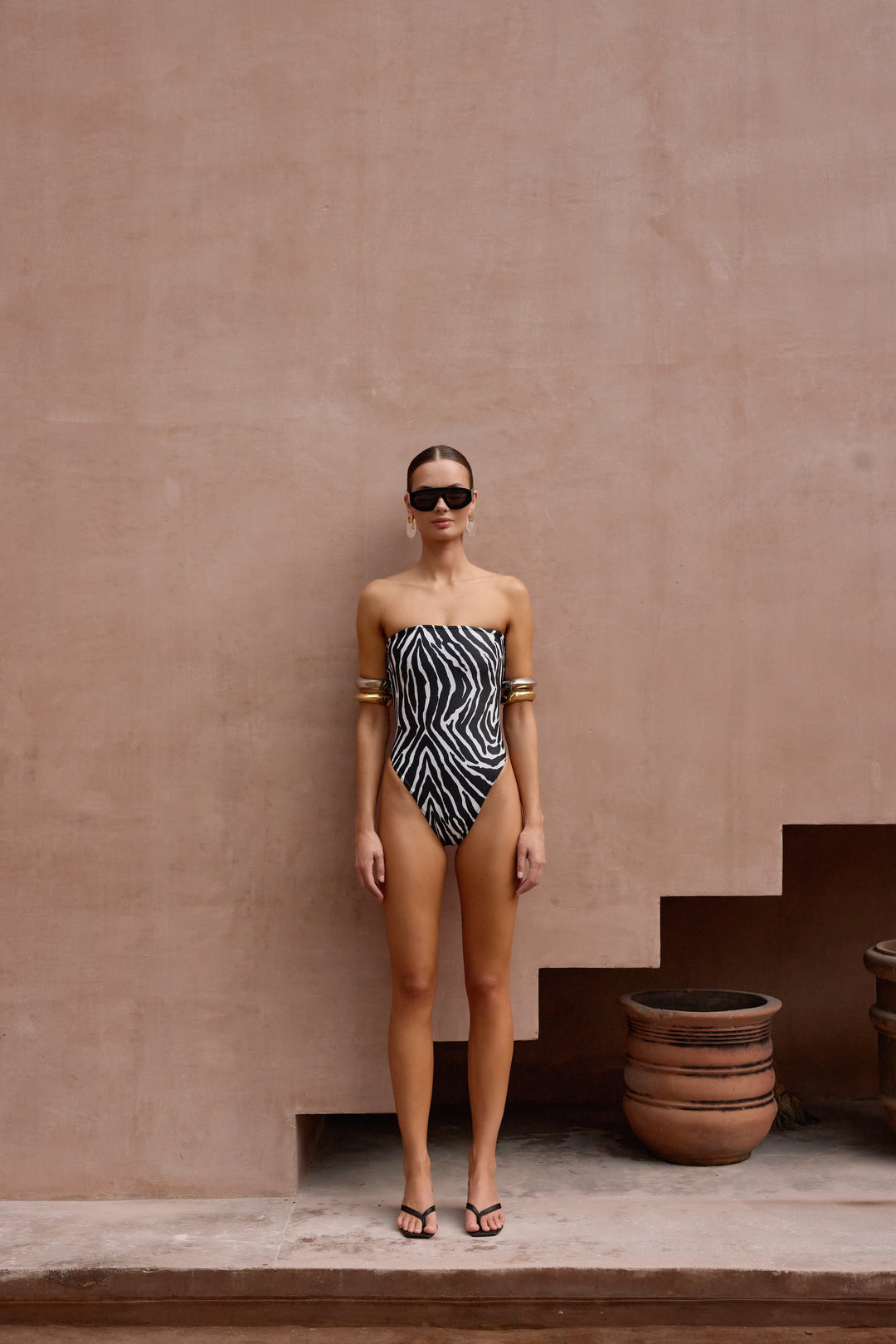 Strapless One Piece (Zebra)