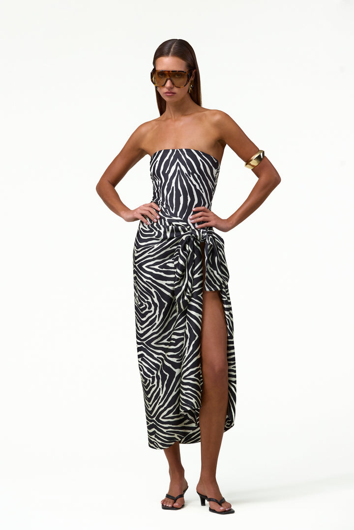 Strapless One Piece (Zebra)