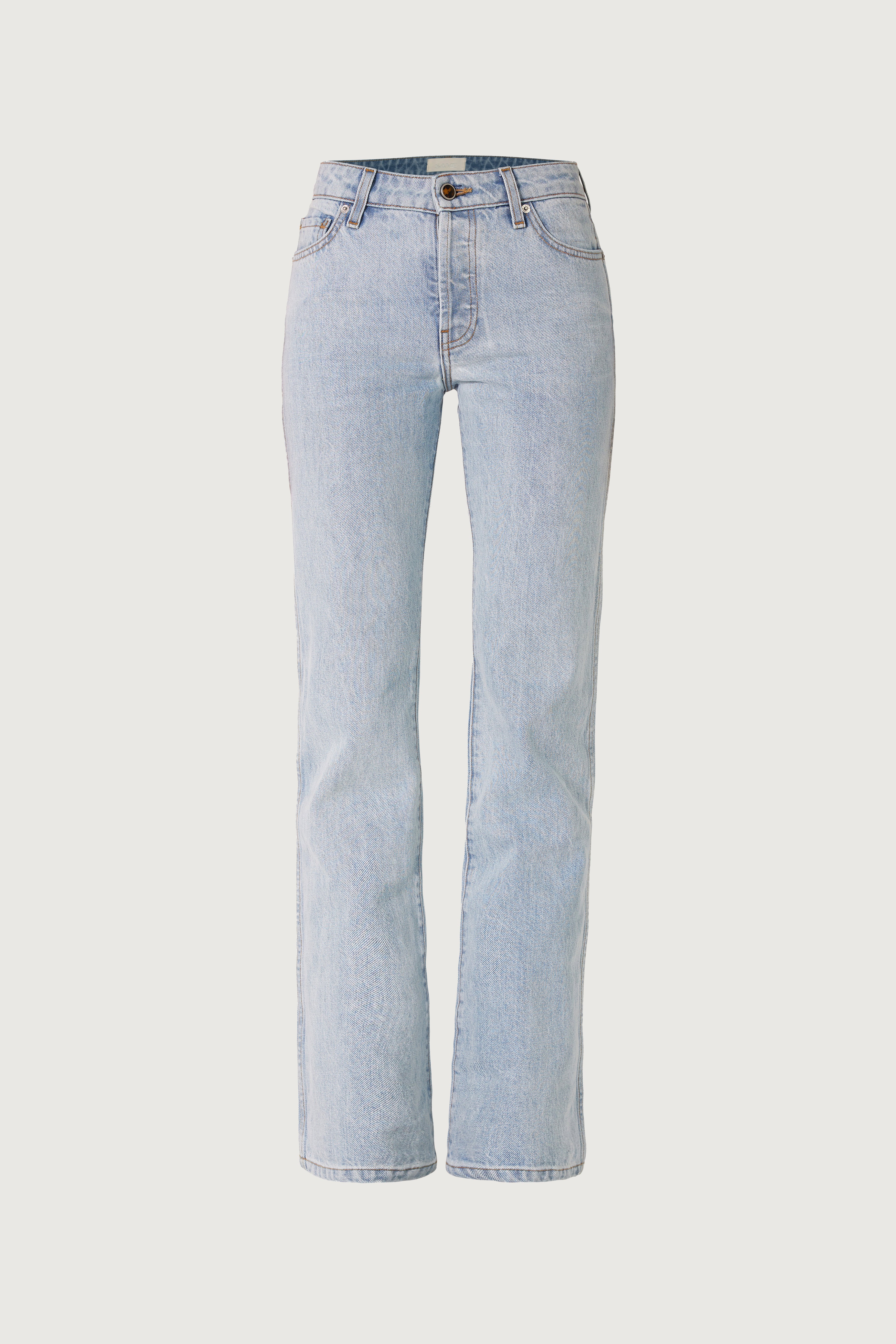 【PALEJADE】White Cotton Low-Rise Denim Jean Bring The Style Low Rise Wide Leg Jeans Off White | White