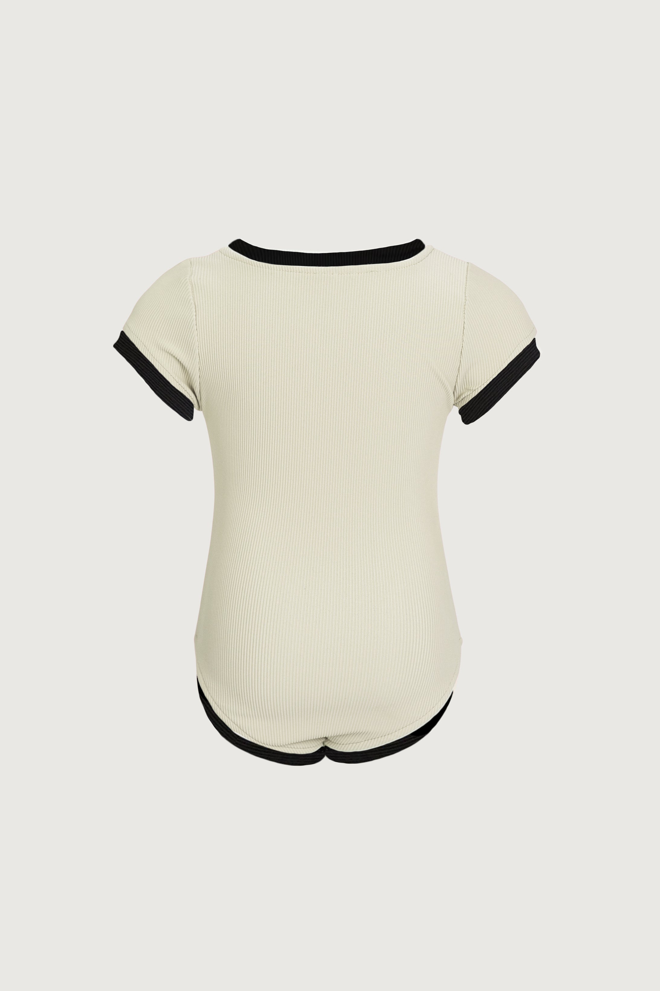 gracie one piece (ribbed cream/black) – SAME