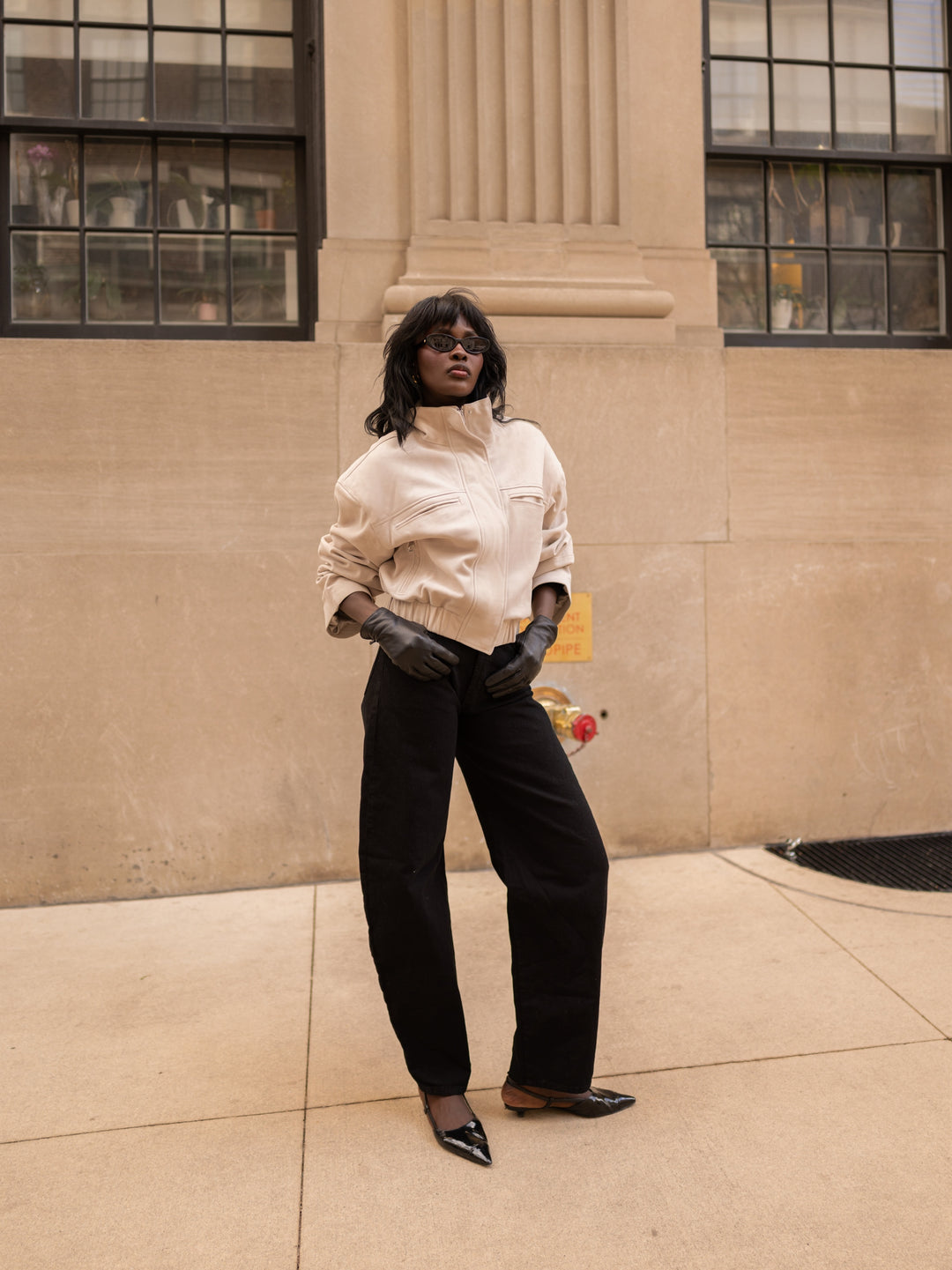 The Suede Bomber Jacket (Taupe)