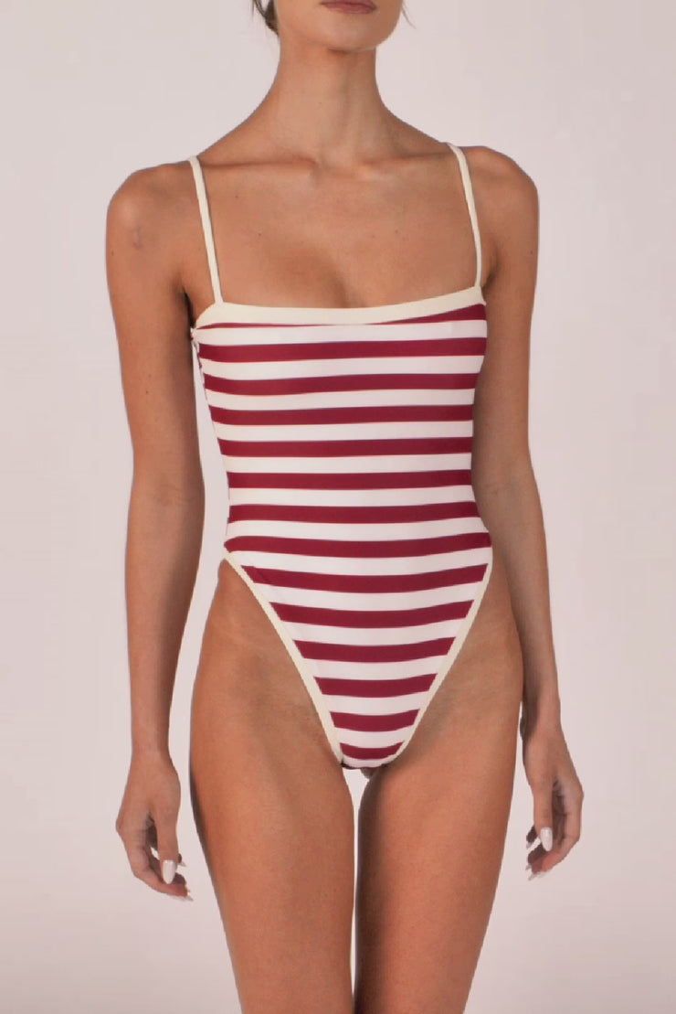 【I AM MARI】Robarue Shirred Collar Color Matching One Piece MYMO00501_HUNTR-