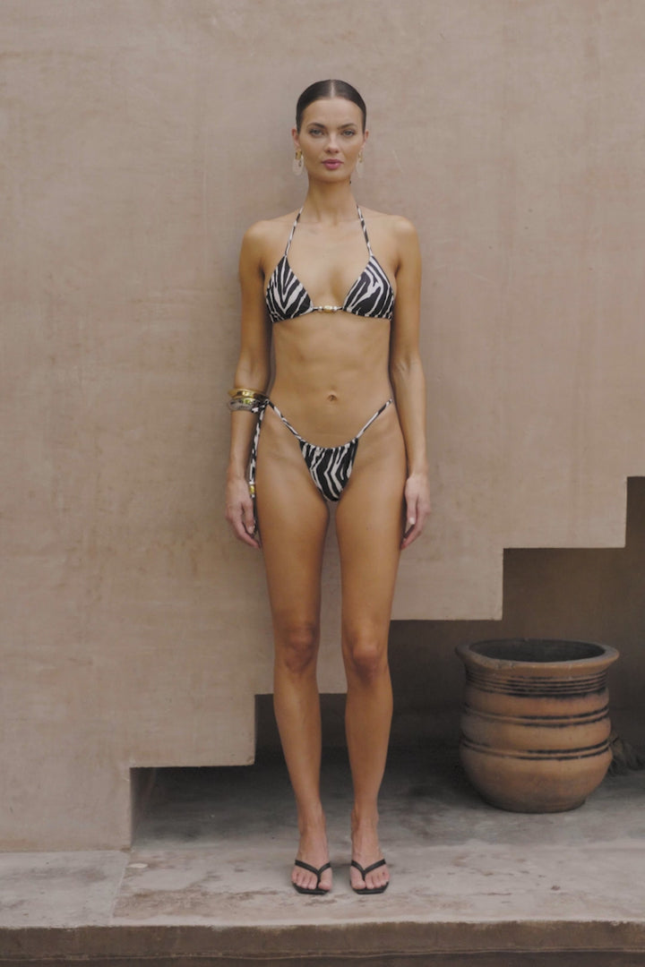 Stone Beaded String Bottom (Zebra)