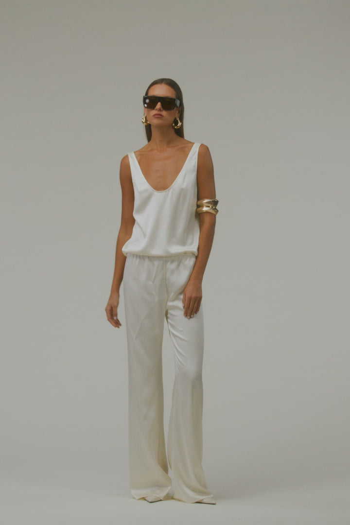 Silk Pant (Cream)
