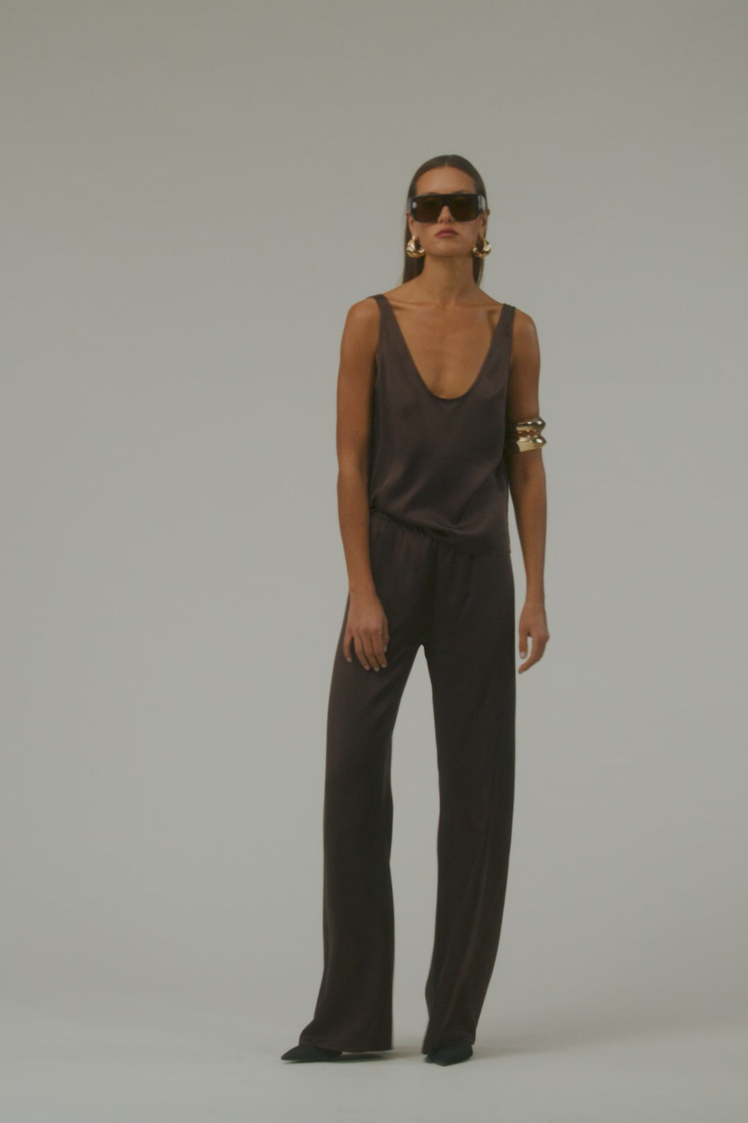 Silk Pant (Chocolate Brown)