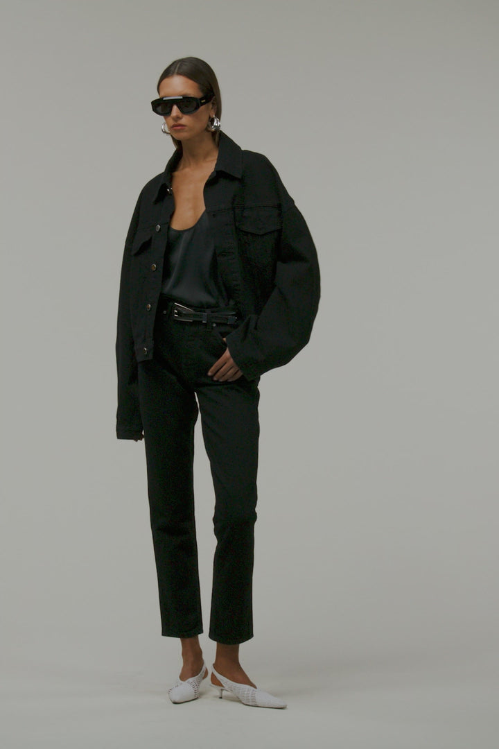 The Perfect Denim Jacket (Black)