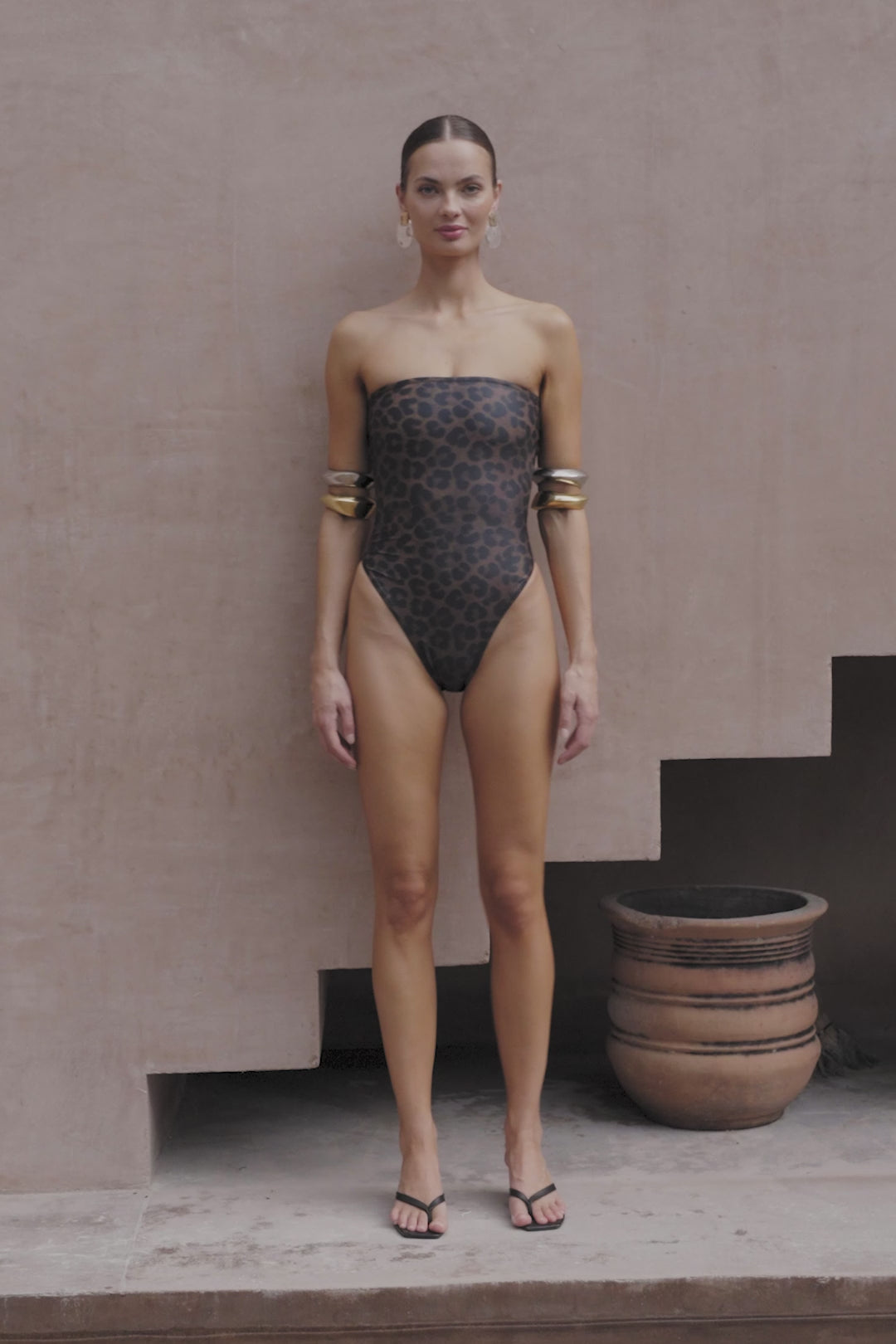 Strapless One Piece (Cheetah)