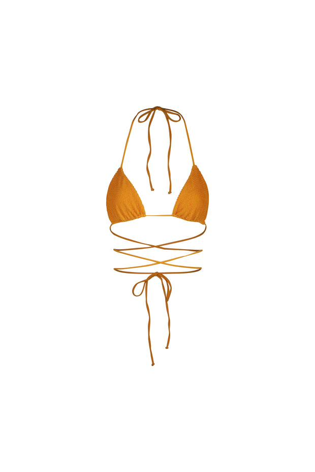 Kate Triangle Top (Textured Mustard)