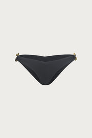 Gold Chain Brief (Faux Suede Black)