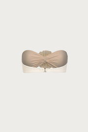 Rose Bandeau Top (Faux Suede Cream/Cream)