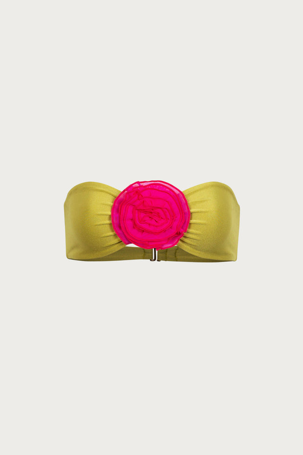 Bandeau cheveux femme double vert rose - Lady Corner