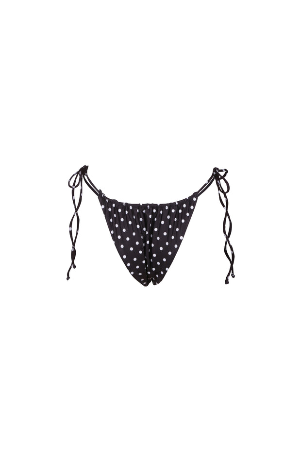 Kate String Bottom (Black White Polka Dot)