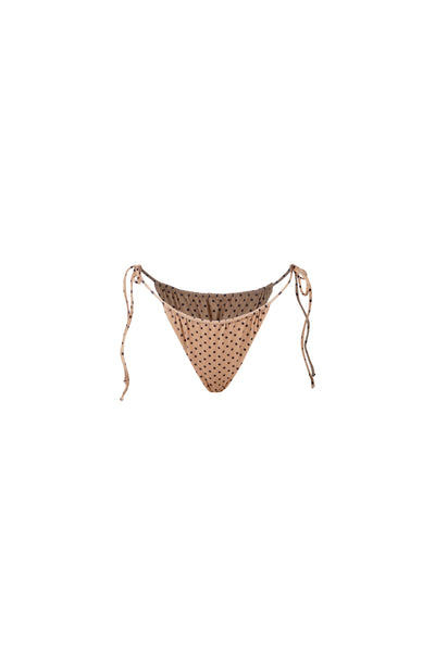 Kate String Bottom (Nude Black Polka Dot)