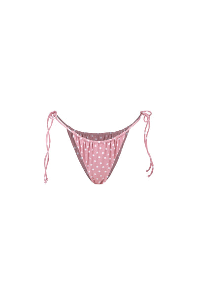 Kate String Bottom (Blush White Mini Polka Dot)