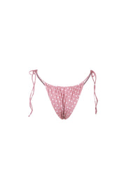 Kate String Bottom (Blush White Mini Polka Dot)