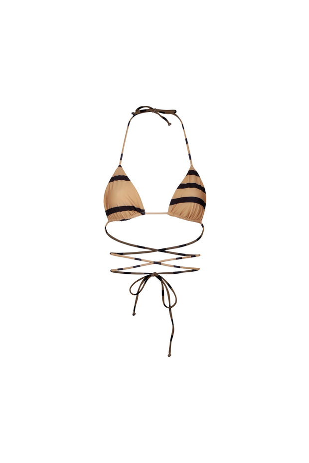 Kate Triangle Top (Cashew Black Stripe)