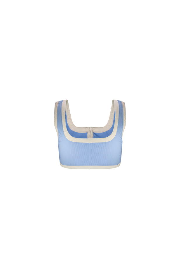 The Grace Tank (Ribbed Baby Blue/Cream)