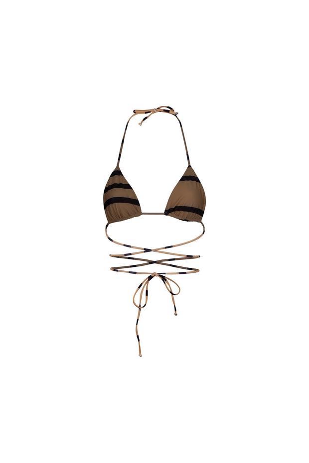 Kate Triangle Top (Cashew Black Stripe)