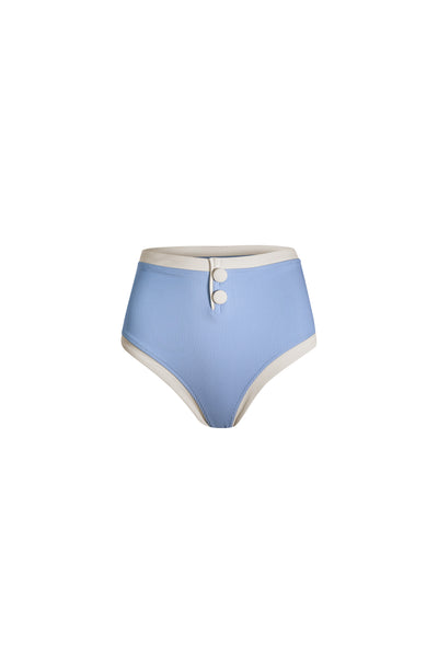 The Grace High Rise (Ribbed Baby Blue/Cream)