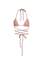 Kate Triangle Top (Camel White Stripe)