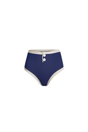 The Grace High Rise (Ribbed Navy/Cream)