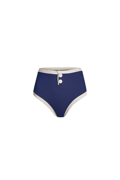 The Grace High Rise (Ribbed Navy/Cream)