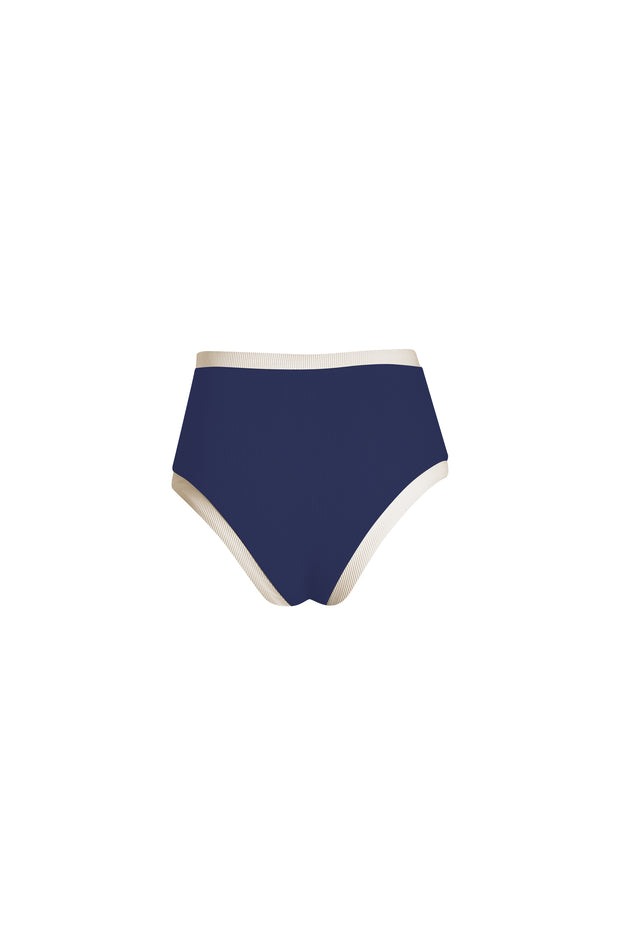 The Grace High Rise (Ribbed Navy/Cream)