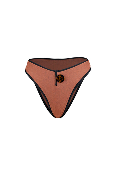 The Grace Bottom (Faux Suede Burnt Sienna/Black)