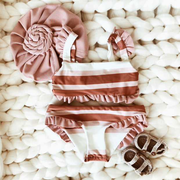 mini me top (cream camel blush stripe/ribbed blush)