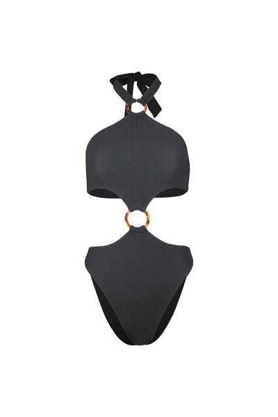 Olivia One Piece (Faux Suede Black)