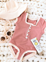gracie one piece (ribbed blush/cream)
