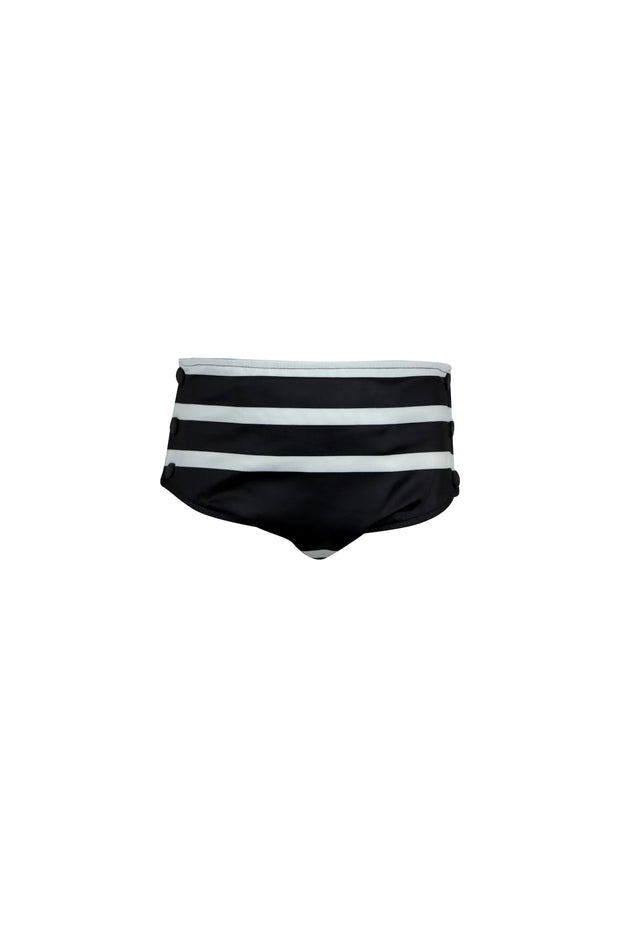 swim bloomer (black cream stripe)